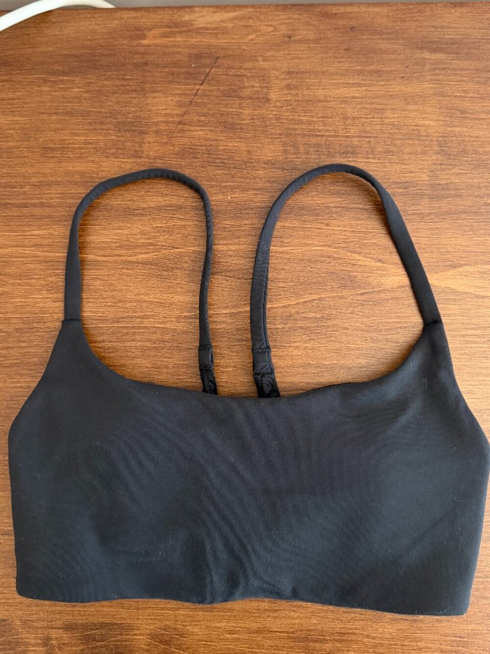 Lululemon Wunder Train Strappy Racer Bra Size 4 A B Black with Pads